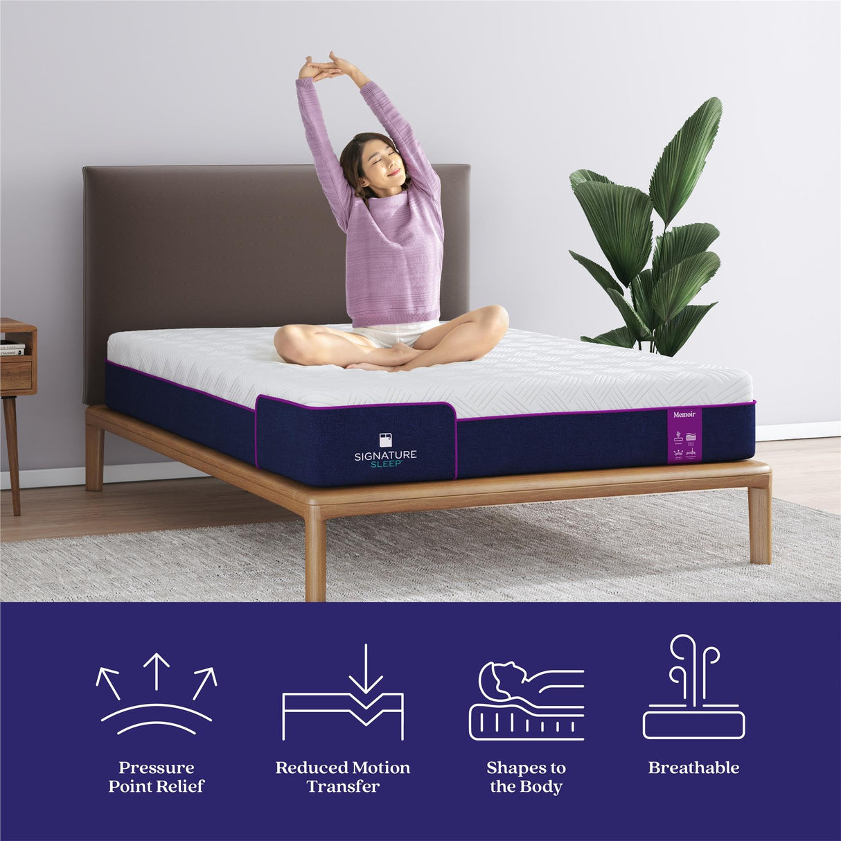 Signature Sleep Memoir 8 Inch Memory Foam Mattress-in-a-Box, Firm, Certipur-US and OEKO-TEX, Full Signature Sleep