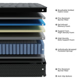 DAJIYUHC King Mattress, 14 Inch Hybrid Mattress in a Box, Memory Foam and Pocket Springs, Medium Plush Feel with Motion Isolating, CertiPUR-US Certified, Fiberglass Free -365-Night Trial DAJIYUHC