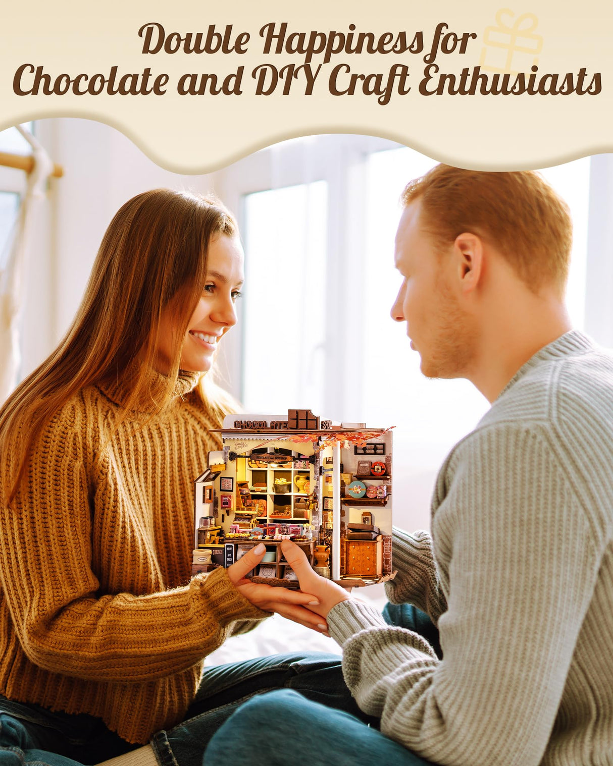 Rolife DIY Miniature House Kit Henry's Chocolate Shop, Tiny House Book Nook for Bookshelf Decor, 3D Puzzles Model Building Kits for Teens, Birthday Gifts/Craft Kits for Girls Boys (Henry's Chocolate) Rolife