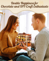 Rolife DIY Miniature House Kit Henry's Chocolate Shop, Tiny House Book Nook for Bookshelf Decor, 3D Puzzles Model Building Kits for Teens, Birthday Gifts/Craft Kits for Girls Boys (Henry's Chocolate) Rolife