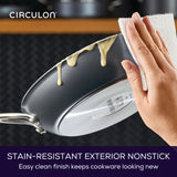 Circulon A1 Series with ScratchDefense Technology Nonstick Induction, Frying Pans/Skillets with Lids, Metal Utensil Safe, Skillet Set w/Lid (8.5", 10" & 12") - Graphite Circulon