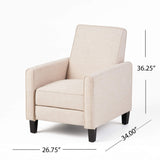 Christopher Knight Home Darvis Fabric Recliner Club Chair, Light Beige 34D x 26.75W x 36.25H in Christopher Knight Home
