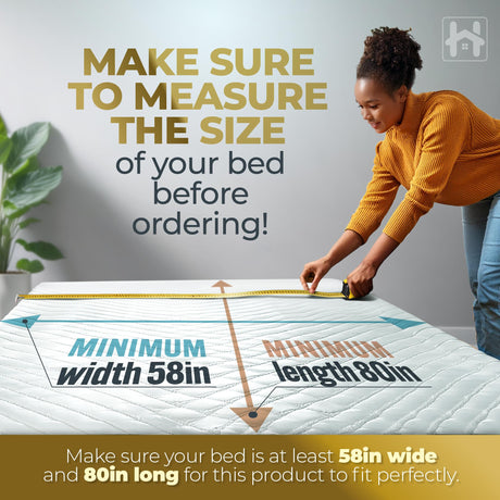 Golden Home Essentials 58in x 80in Bunkie Board Queen Size, Heavy Duty Bed Board for Under Mattress to Stop Sagging Mattress Golden Home Essentials