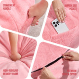 Hobestluk 3ft Bean Bag Chairs for Adults Large Beanbag Chair with Plush Faux Fur Cover Big Bean Bag Chair for Living Room Bedroom Dorm Office -Pink (36” x 36” x 22”) Hobestluk