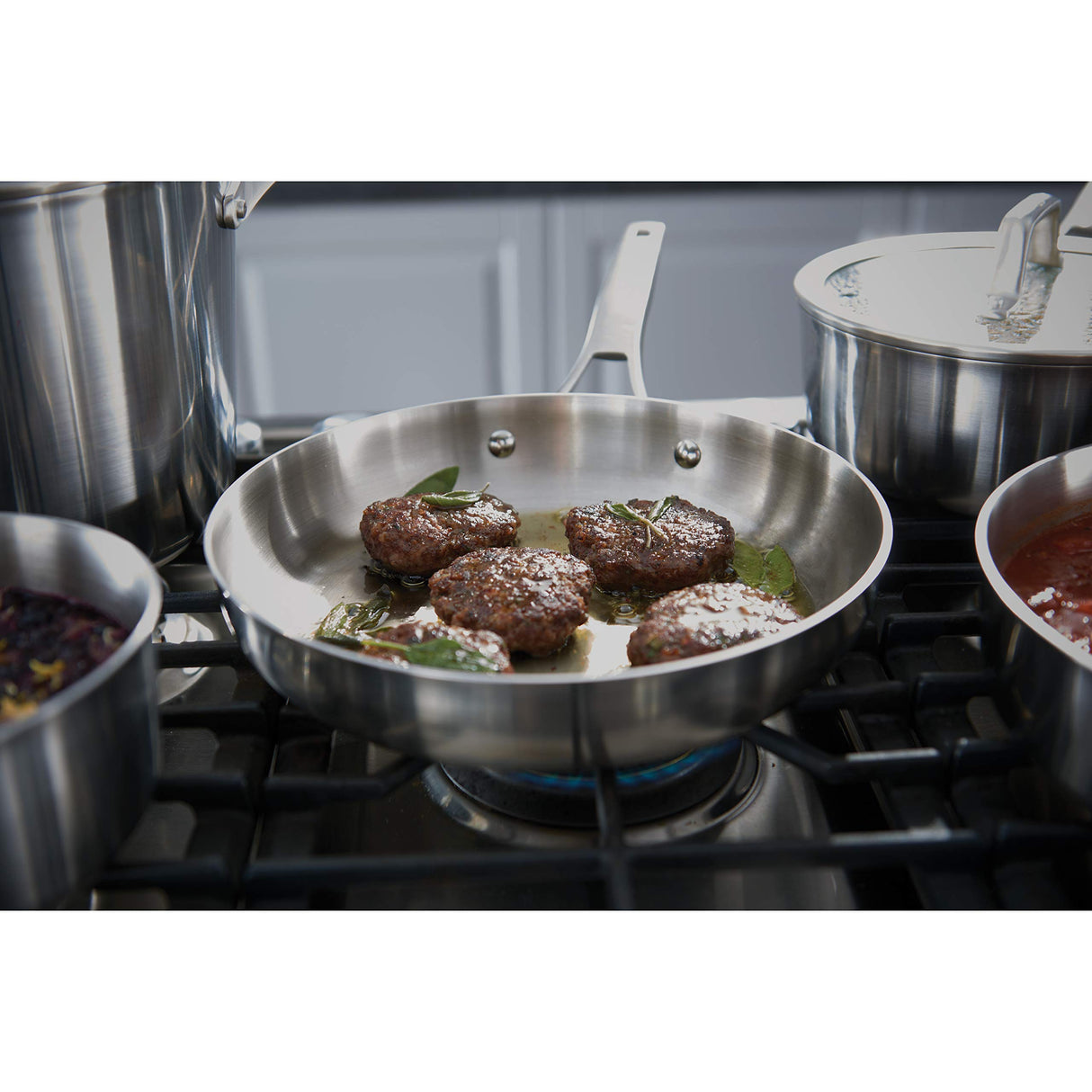 Calphalon Stainless Steel Kitchen Cookware, 11-Piece Pots and Pans Set with Stay-Cool Handles, Dishwasher & Oven Safe, Silver Calphalon