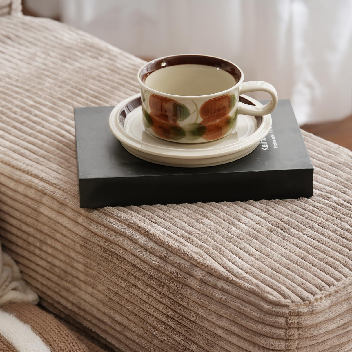 ovios 104" Cloud Sectional Couch with L-Shape Chaise,Modern Modular Sofa with Deep Seat, Upholstered Couches for Living Room Bedroom,No Assembly Required, Camel (Corduroy Fabric) ovios