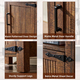 Joaxswe Night Stand with Charging Station and USB Port, 18 Inch Farmhouse Nightstand with Storage Shelf, Rustic Wood Bedside Table with Magnetic Door, Bed Side Tables for Bedroom, Reclaimed Barnwood Joaxswe