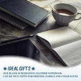 Zonon 2 Pcs Sublimation Journal Blank Notebooks A6 190 Pages Thick Faux Leather Notebooks Sublimation Notebooks Leather Sublimation Journal Notebooks for School Office Supplies, White Zonon