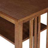 OSP Home Furnishings Sierra 36-Inch Sofa Table with Lower Storage Shelf and Mission Style Side Panels, Ash Brown OSP Home Furnishings