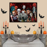 Sretoul Halloween Diamond Art Kits for Adults, Diamond Painting Kit Beginners Halloween, Horror 5D Gem Art for Adults with Round Gem Painting Gift Home Wall Decor 12x16 Inch Sretoul
