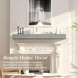 CRAFTEASE Fireplace Mantel 72 Inch Solid Wood Mantels for Over Fireplace 5" Thick Wall Mounted Shelves Long Floating Farmhouse Shelf Handcrafted Wooden Fireplace Mantle 72 X 8 X 5 - Weathered Grey CRAFTEASE