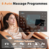 Shahoo Zero Gravity Full Body Massage Chair with SL-Track, AI Voice Control & Heating – Auto Body Scan, Air Compression Foot Massage, 8 Auto Programs Shahoo