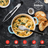 Tongs For Cooking - Heat Resistant 600 Degrees Stainless Steel Kitchen Tong,Heavy Duty Metal Locking Tongs - Perfect for Food,Salad and BBQ set of 3 (7",9" and 12") Dishwasher Eddeas