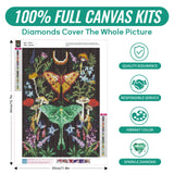 FILASLFT Diamond Art Kits for Adult Luna Moth,Butterfly Diamond Painting Kit for Beginner,Moon Mushroom Flower Diamond Dot,5D DIY Full Drill Paint with Diamond, Home Wall Decor and Gifts 12x16 Inch FILASLFT