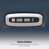 MCombo Zero Wall Recliner Chair, Wall Hugger Power Loveseat Recliner with Adjustable Headrest, High Wood Leg, USB & Type C Dual Charge Ports, for Living Room, Small Spaces, HL128 (Faux Leather, Blue) MCombo