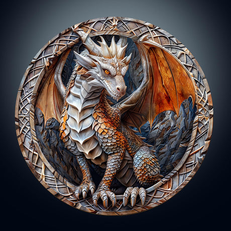 Wooden Puzzles for Adults, Wooden Flat Puzzles with 3D Visual Effect, Cave Dragon Puzzles, Unique Puzzles Gifts for Women Men (M-11.4 * 11.4in 200pcs) NABYSHOP