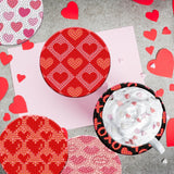 8 Pieces Heart Diamond Coasters Kits with Holder DIY Heart Diamond Art Coaster Coaster for Adults Diamond Kits Supplies for Valentine's Day Gift Demonwer