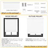 ChrisDowa Cordless Blackout Roller Shades for Windows, Thermal Insulated UV Protection Pull Down Shades, Total Blackout Window Blinds for Home, Office, Bedroom, Door (35" W x 72" H, White) ChrisDowa