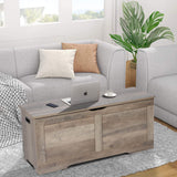 Timberer 39.4" Storage Chest, Wooden Storage Bench, Lift Top Toy Chest with 2 Safety Hinges, Large Toy Box, Entryway Bench for Living Room, Bedroom, Grey Timberer