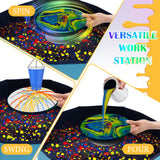 Silipull Acrylic Paint Pouring Splash Guard Pour Painting Supplies Fluid Art Tools for DIY Art Crafts Projects 31.5 x 7.87 Inch Silipull