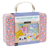 Petit Collage DIY Arts and Crafts Kit, Stationery Design – Craft Kit for Kids Includes 12 Animal Notecards, 1 Blank Journal, 2 Sticker Sheets, 4 Colored Double-Sided Pencils & Instructions Petit Collage