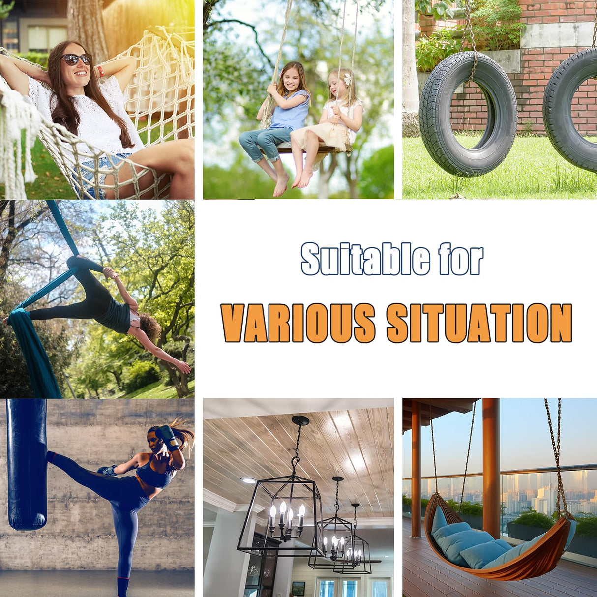 Gelury [Upgraded] Hammock Hooks Heavy Duty, 1700lbs Capacity Hammock Hanging Kit, 2pcs 10MM 304 Stainless Steel Pad Eye Hooks for Porch Swing Hanging, Hammock Chair, Wall Ceiling Mount Hanger Gelury