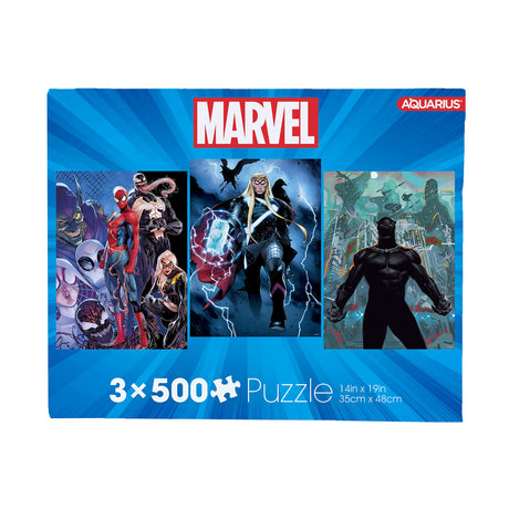 AQUARIUS - Marvel 500 Piece Jigsaw Puzzles | Set of 3 Puzzles AQUARIUS