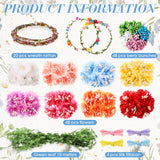 Zeyune 20 Sets Flower Crowns Making Kit, Make Your Own Flower Crown Wreath Garland Headbands Craft Kit Handmade DIY Fairy Floral Hair Accessories Gift for Girls/Teens/Women(Carnation) Zeyune