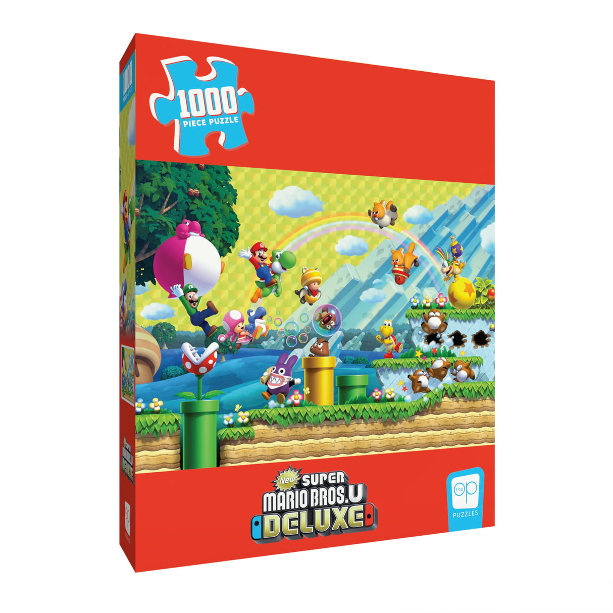 Super Mario “Chaos & Fun” 1,000 Piece Jigsaw Puzzle, Dimensions 19” x 27”, Collectible Puzzle Artwork Featuring Mario, Luigi, Nabbit and More! Officially Licensed Nintendo Puzzle & Merchandise USAOPOLY