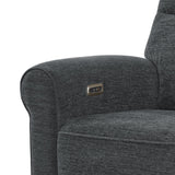 MCombo 87.8" Wall Hugger Power Reclining Sofa with Drop Down Table, 3-Seater Recliner Couch for Small Spaces Living Room RV, USB Ports, Fabric PR635M3 (Dark Grey) MCombo