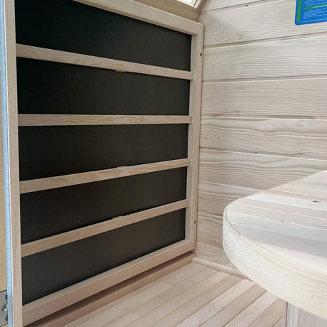Durasage 1-Person Carbon Infrared Sauna for Home Use Indoor Hemlock Wood Sauna with 760W Heating Panels, Digital Touchpad, Relaxation Spa, Easy Assembly, Full Body Detox, Stress Relief Durasage