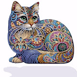 Yanfairy Tabletop Diamond Art Kits for Adults - Cat Diamond Painting Figurines Ornaments, DIY 5D Diamond Art Statues Diamond Dots Sculpture Special Shaped Paintings with Diamonds Gem Art and Crafts Yanfairy