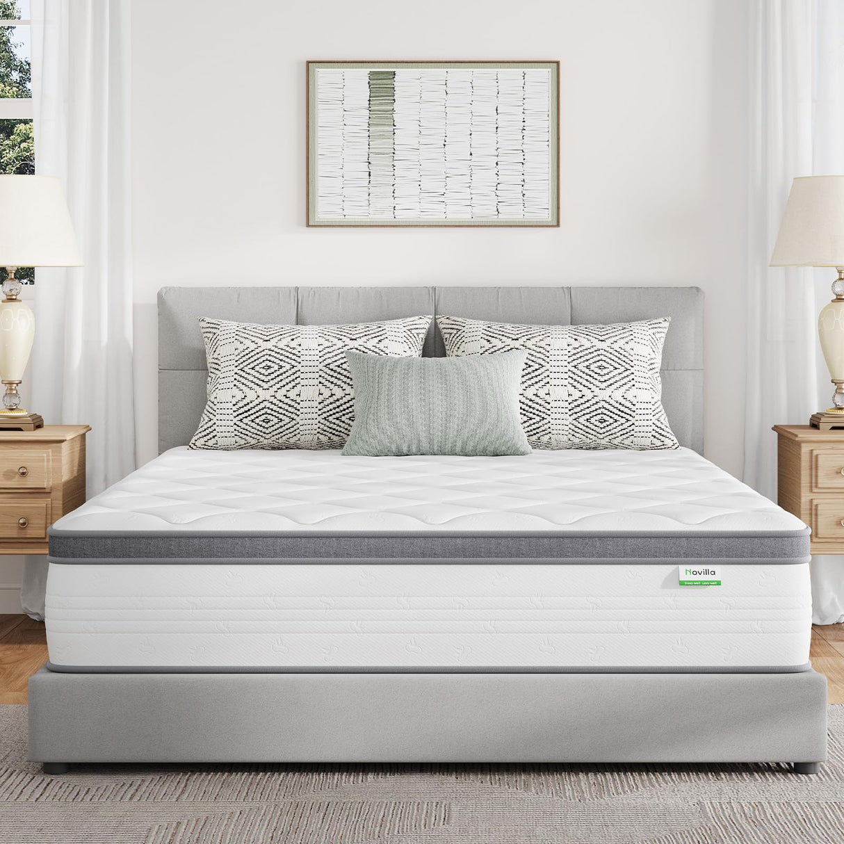 Novilla Twin Mattress for Kids, 10 Inch Twin Mattress Hybrid with Individually Pocket Innerspring, Pressure Relief & Motion Isolation, Medium Firm Feel Novilla