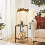 HOOBRO Side/End Table with Charging Station, Set of 2 with USB Ports and Outlets, Nightstand with 2-Layer Storage Shelves for Small Spaces, Living Room, Bedroom, Rustic Brown BF09UBZP201 HOOBRO