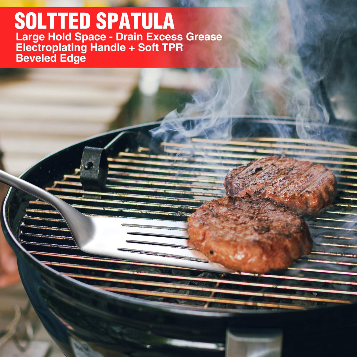 PARGRILL Grill Accessories Heavy Duty BBQ Set Gifts for Men/Women - Premium Stainless Steel Spatula, Fork, Brush & Tongs, Barbecue Utensils Tool Kit Gift for Grilling Lover Outdoor PARGRILL