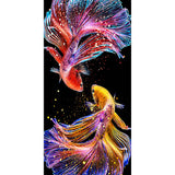 Huacan Diamond Painting Kits for Adults Fish Diamond Art Kit AB Diamond Painting Full Drill 5D DIY Round Rhinestone Art Craft Kits for Gift Home Wall Decor 19.6x9.8 Inch Huacan