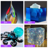 Deep Pour Epoxy Resin - 1.5 Gallon Crystal Clear Resin Epoxy Kit for 2-4" Pour Depths: Not Yellowing and No Bubble Self Leveling, for River Tables, Flower Preservation, and Mold Crafts Mix 2:1 Ratio Bonastella