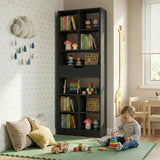 Armocity 8-Tier Book Shelf with Drawer, 73.6" Tall Bookcase and Bookshelf Modern Freestanding Open Display Shelves for Living Room Home Office, Bedroom, Black Armocity