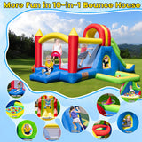 HuaKastro Large Bounce House for Big Kids – Inflatable Playground with Tall Slide, Climbing Wall, Water Pool, Bouncy Ball Pit, Tunnel, Ring Toss Cones, Perfect for Backyard Party Family Gatherings HuaKastro