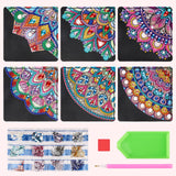 MXJSUA 6 Pcs DIY Diamond Art Painting Corner Bookmarks, Hand Corner Book Marks Gem Painting Art PU Leather Triangle Bookmarks for Home Office School Beginner Adults Reading Crafts Kit Book Lovers MXJSUA