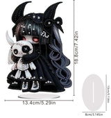 AIBOERL Dark Doll Tabletop Diamond Art Kits,Stand Up Diamond Painting Kits for Adults,DIY Desktop Diamond Painting Diamond Art Ornamental Sunshine Catcher Craft Desk for Table Tabletop Decor and Gift AIBOERL