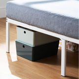 Best Price Mattress 14 Inch Metal Platform Bed Frame, Heavy Duty Steel Slats, White, Twin Best Price Mattress