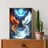 ZENDIYO Phoenix Diamond Painting Kits for Adults, 5D Diamond Art Kits for Adults Beginners, DIY Full Drill Diamonds Dots Gem Art Painting and Crafts for Home Wall Decor 12x16inch ZENDIYO