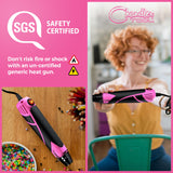 Heat Gun for Crafting, Mini Dual Temp Hot Air Gun Tool for Epoxy Resin, Shrink Wrapping, Vinyl Wrap, Embossing, Electronics, Candle Making, Sublimation, Phone Repair & DIY (Pink/Black) Chandler Tool