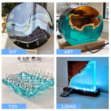 Deep Pour Epoxy Resin, 1.5 Gallon 2-4" Pour Depths Epoxy Resin Kit Crystal Clear High-Gloss No Bubble Self Leveling for DIY Molds Wood River Table Flower Preservation Top Mold Crafts Mix 2:1 Ratio Myqiuf