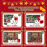 Christmas Room Puzzles for Adults 1000 Piece Winter Cat Dog Art Holiday Jigsaw Puzzles Impossible Challenging Puzzle for Adults As Home Decor BUAHA