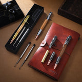 Gisafai 6 Pcs Bolt Action Pen Kits for Woodturning Bulk Woodturning Ballpoint Pen Kit Turning Pen Kits with Pen Mandrel Slimline Pen Turning Supplies for DIY Making Home(Silver, Gold, Black) Gisafai