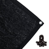 Shatex 90% Shade Cloth 10x20ft Hanging-up Sunblock Shade Panel, Black, 12 Bungee Balls Shatex