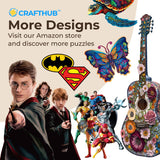 Crafthub Harry Potter Wooden Puzzles for Adults – A3 Size with 155 Pieces Wood Puzzles – Hogwarts Castle – Jigsaw Puzzles with Unique Shapes – 10.8" x 11.9" CRAFTHUB