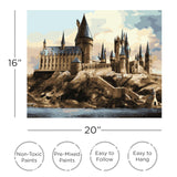 AQUARIUS Harry Potter Hogwarts Art by Numbers - 16 x 20 inches Harry Potter Themed Paint by Number for Adults & Kids - DIY Color by Number Paint Kit for Beginner - Officially Licensed AQUARIUS
